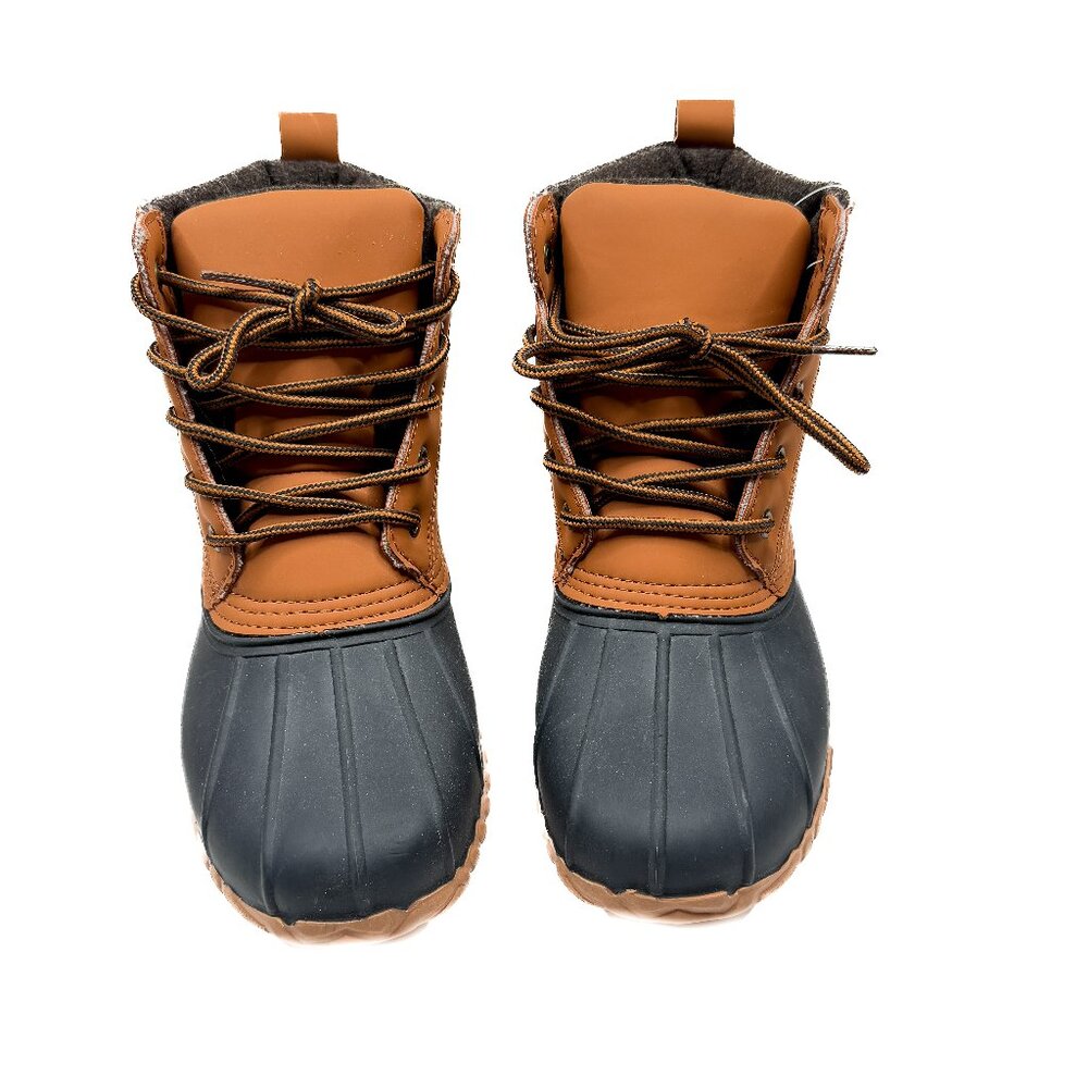 Lands' End Dakota Waterproof Insulated Duck Lace-Up Boots Hazelnut Tan Sz 8 NWT - Picture 4 of 10